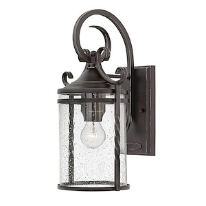 Casa - 1 Light Medium Outdoor Wall Lantern in Rustic Style - 9.75 Inches Wide by 17.5 Inches High