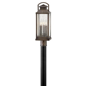 Revere - 3 Light Medium Outdoor Post or Pier Mount Lantern in Traditional Style - 7 Inches Wide by 22.25 Inches High - 1024291