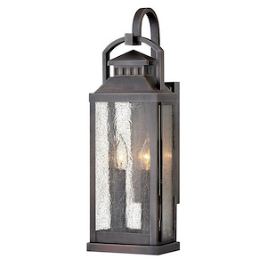 Revere - 2 Light Medium Outdoor Wall Lantern in Traditional Style - 7 Inches Wide by 21.75 Inches High - 1024293
