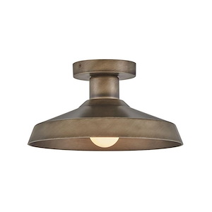 Forge - 1 Light Outdoor Medium Flush Mount In Traditional and Industrial Style-6.5 Inches Tall and 12 Inches Wide - 1094162