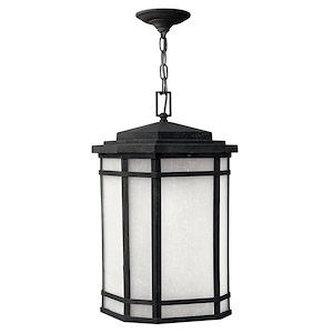 Cherry Creek - One Light Outdoor Hanging Lantern in Transitional-Craftsman Style - 12 Inches Wide by 20.75 Inches High