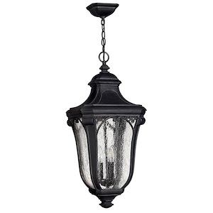Trafalgar - 3 Light Large Outdoor Hanging Lantern in Traditional Style - 12 Inches Wide by 25 Inches High