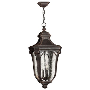 Trafalgar - 3 Light Large Outdoor Hanging Lantern in Traditional Style - 12 Inches Wide by 25 Inches High - 755650