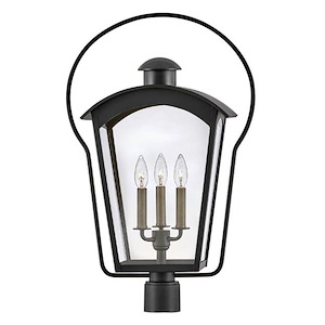 Yale - 3 Light Outdoor Large Post Top or Pier Mount Lantern In Traditional and Transitional Style-26.75 Inches Tall and 17 Inches Wide - 1212787