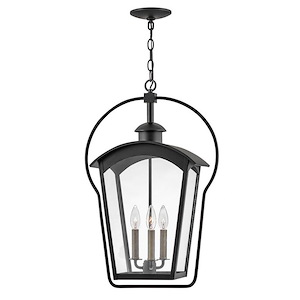 Yale - 3 Light Outdoor Large Hanging Lantern In Traditional and Transitional Style-25.75 Inches Tall and 17 Inches Wide