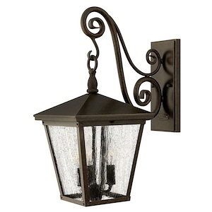 Trellis - 3 Light Medium Outdoor Wall Lantern in Traditional Style - 9 Inches Wide by 19.75 Inches High