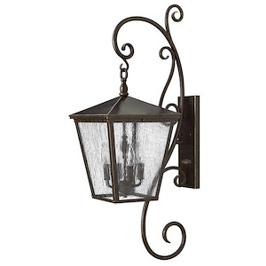 Trellis - Four Light Large Outdoor Wall Mount in Traditional Style - 11 Inches Wide by 35.75 Inches High
