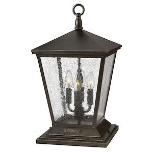 Trellis - 4 Light Large Outdoor Pier Mount Lantern in Traditional Style - 11 Inches Wide by 19.75 Inches High
