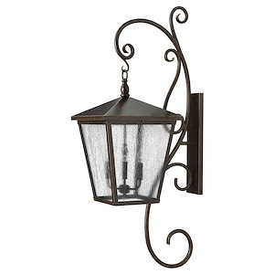 Trellis - 4 Light Extra Large Outdoor Wall Lantern with Scroll in Traditional Style - 16 Inches Wide by 52 Inches High