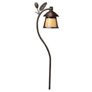 Low Voltage One Light Landscape Path Lamp - 7 Inches Wide by 22 Inches High