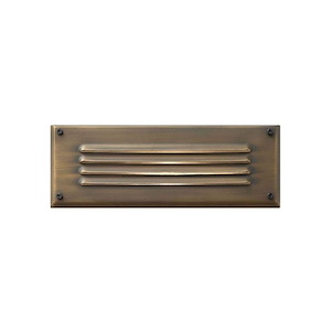 Hardy - Low Voltage Landscape Louvered Brick Light - 8.75 Inches Wide by 3.25 Inches High