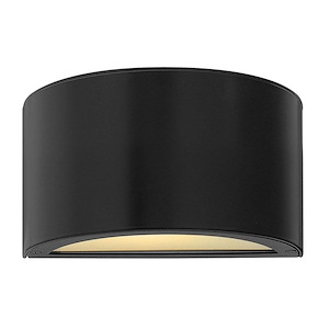 Luna - 8W LED Small Outdoor Down Light Wall Lantern in Modern Style - 9 Inches Wide by 5 Inches High - 599928