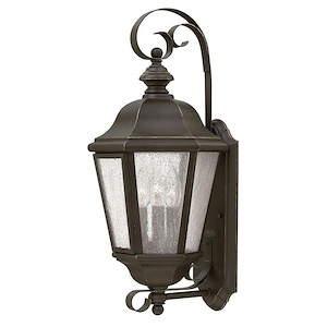 Edgewater - 3 Light Large Outdoor Wall Lantern in Traditional Style - 10 Inches Wide by 21 Inches High