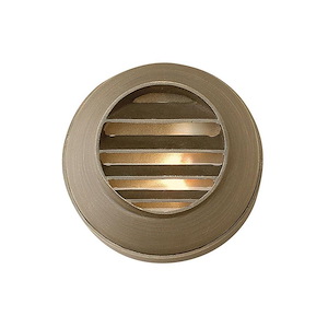 Hardy Island - Round Louvered Low Voltage 1 Light Deck/Step Lamp - 3.4 Inches Wide by 2 Inches High