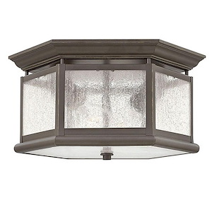 Edgewater - 2 Light Medium Outdoor Flush Mount in Traditional Style - 13 Inches Wide by 9 Inches High