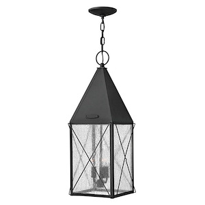 York - Three Light Outdoor Hanging Lantern in Traditional Style - 9.5 Inches Wide by 24.75 Inches High