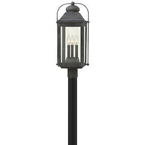 Anchorage - 3 Light Large Outdoor Post Top or Pier Mount Lantern in Traditional Style - 11 Inches Wide by 24.25 Inches High