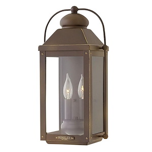 Anchorage - 2 Light Medium Outdoor Wall Lantern in Traditional Style - 9.25 Inches Wide by 17.75 Inches High - 758825