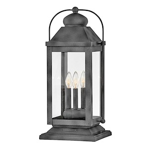 Anchorage - 3 Light Large Outdoor Pier Mount Lantern in Traditional Style - 11 Inches Wide by 23.5 Inches High