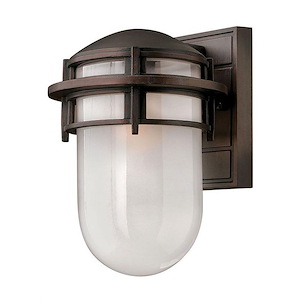 Reef - 1 Light Medium Outdoor Wall Lantern in Transitional and Modern and Coastal Style - 7.75 Inches Wide by 10.75 Inches High