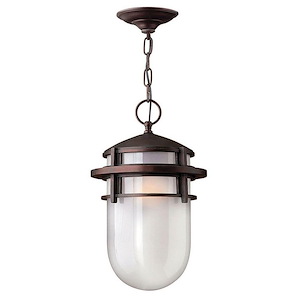 Reef - 1 Light Large Outdoor Hanging Lantern in Transitional-Modern-Coastal Style - 9 Inches Wide by 15 Inches High - 758859