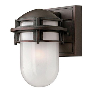 Reef - 1 Light Small Outdoor Wall Lantern in Transitional and Modern and Coastal Style - 5.5 Inches Wide by 8 Inches High