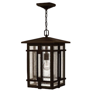 Tucker - One Light Outdoor Hanging Lantern in Transitional-Craftsman Style - 11 Inches Wide by 17.5 Inches High