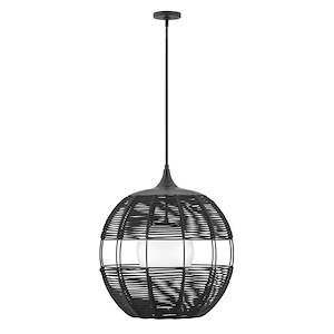 Maddox - 1 Light Outdoor Orb Pendant In Modern and Bohemian Style-26 Inches Tall and 24.25 Inches Wide - 1212899