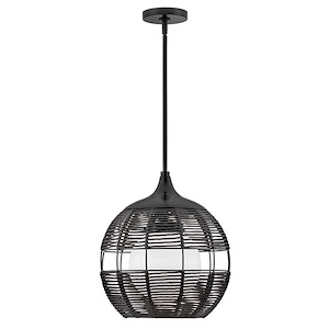 Maddox - 10W 1 LED Outdoor Medium Orb Pendant In Modern Style-15.5 Inches Tall and 14 Inches Wide