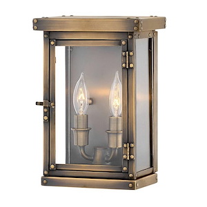 Hamilton - Two Light Outdoor Small Wall Mount in Traditional Style - 7.25 Inches Wide by 10.5 Inches High
