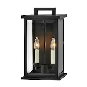 Weymouth - 2 Light Small Outdoor Wall Mount Lantern in Traditional Style - 7.75 Inches Wide by 14.25 Inches High