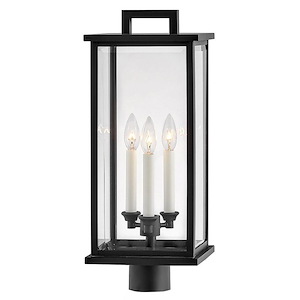 Weymouth - 3 Light Large Outdoor Post Top or Pier Mount Lantern in Traditional Style - 9 Inches Wide by 22.25 Inches High - 1001473