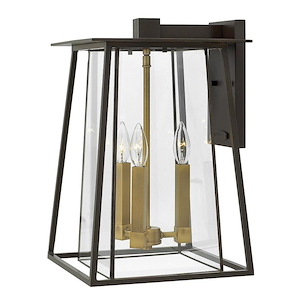 Walker - Large Outdoor Wall Lantern Aluminum Approved for Wet Locations - Transitional and Craftsman Style - 11.5 Inch Wide by 17.5 Inch High