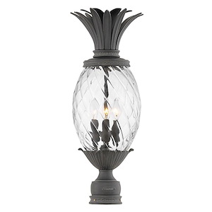 Plantation - 1 Light Outdoor Post Top/Pier Mount Lantern in Traditional-Glam Style - 10.25 Inches Wide by 25.25 Inches High - 758990