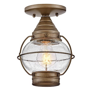 Cape Cod - 1 Light Small Outdoor Flush Mount in Traditional-Coastal Style - 7 Inches Wide by 9 Inches High