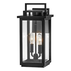 Winthorpe - 10W 2 LED Outdoor Small Wall Mount Lantern In Traditional Style-15.5 Inches Tall and 7.25 Inches Wide
