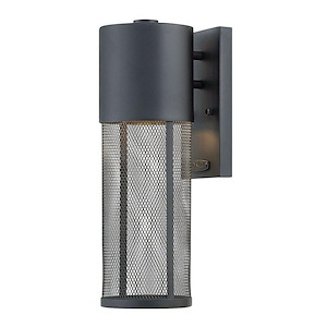 Aria - 1 Light Small Outdoor Wall Lantern in Modern and Industrial Style - 5.25 Inches Wide by 15.5 Inches High