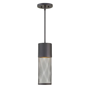 Aria - 1 Light Medium Outdoor Hanging Lantern in Modern-Industrial Style - 5.25 Inches Wide by 15.75 Inches High