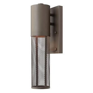 Aria - 1 Light Extra Small Outdoor Wall Lantern in Modern and Industrial Style - 4.5 Inches Wide by 14.5 Inches High