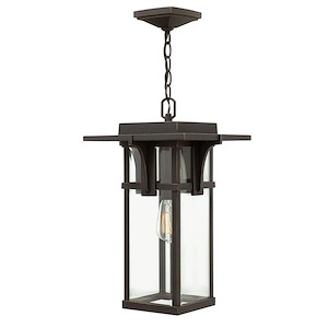 Manhattan - 1 Light Large Outdoor Hanging Lantern in Craftsman Style - 11.25 Inches Wide by 19.25 Inches High