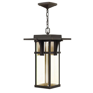 Manhattan - 1 Light Large Outdoor Hanging Lantern in Craftsman Style - 11.25 Inches Wide by 19.25 Inches High