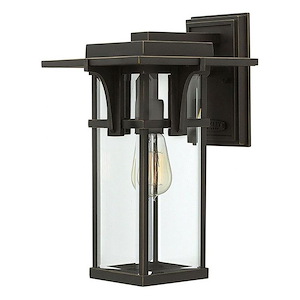 Manhattan - 1 Light Medium Outdoor Wall Lantern in Craftsman Style - 9.25 Inches Wide by 15 Inches High - 759025
