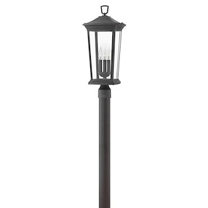 Bromley - 3 Light Large Outdoor Post Top or Pier Mount Lantern in Traditional Style - 10 Inches Wide by 22.75 Inches High