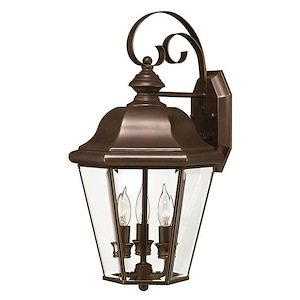 Clifton Park - Brass Outdoor Lantern Fixture in Traditional Style - 10.5 Inches Wide by 18.5 Inches High - 1212889