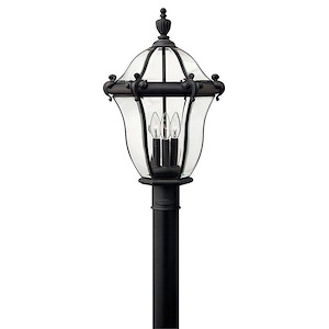 San Clemente - 3 Light Large Outdoor Post Top or Pier Mount Lantern - Traditional-Glam Style - 14 Inch Wide by 22.25 Inch High - 759139