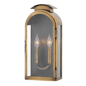 Rowley - Two Light Outdoor Medium Wall Mount in Traditional Style - 8.25 Inches Wide by 18 Inches High