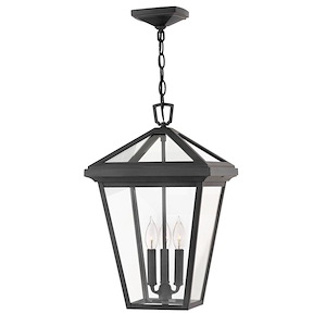 Alford Place - 3 Light Large Outdoor Hanging Lantern in Traditional Style - 12 Inches Wide by 19.5 Inches High