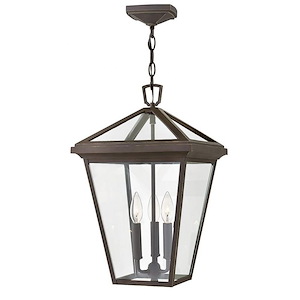 Alford Place - 3 Light Large Outdoor Hanging Lantern in Traditional Style - 12 Inches Wide by 19.5 Inches High