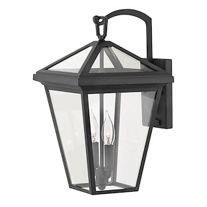 Alford Place - 2 Light Medium Outdoor Wall Lantern in Traditional Style - 10 Inches Wide by 17.5 Inches High