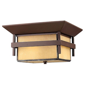 Harbor - 2 Light Medium Outdoor Flush Mount in Transitional-Craftsman-Coastal Style - 12.25 Inches Wide by 7 Inches High - 758758